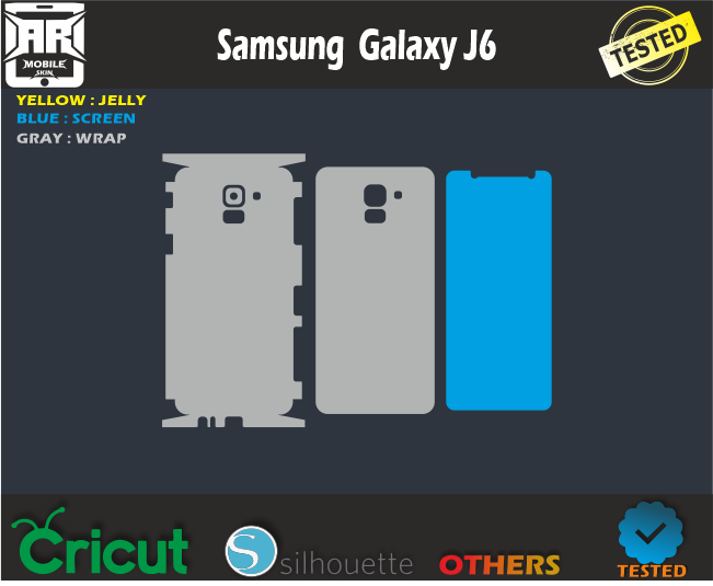 Samsung Galaxy J6 2018 Skin Template svg