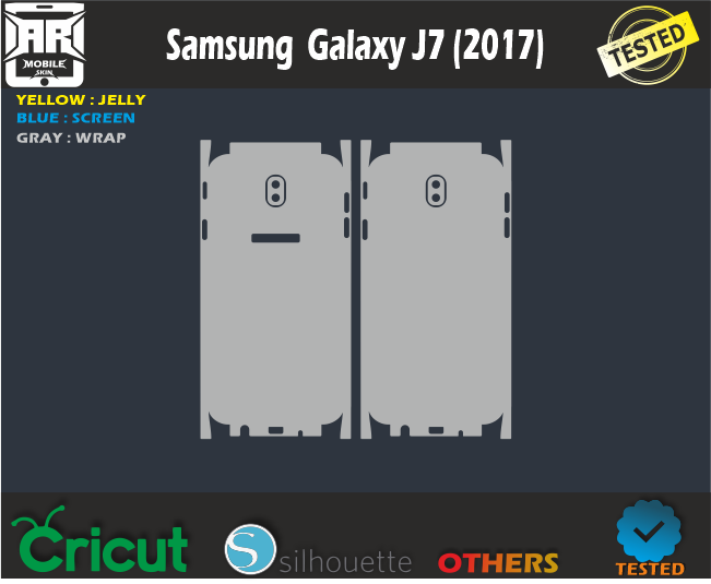 Samsung Galaxy J7 2017 Skin Template Vector