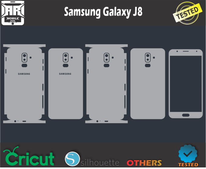 Samsung Galaxy J8 Skin Template Vector
