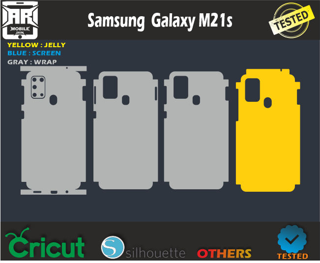 Samsung M21s Skin Template Vector