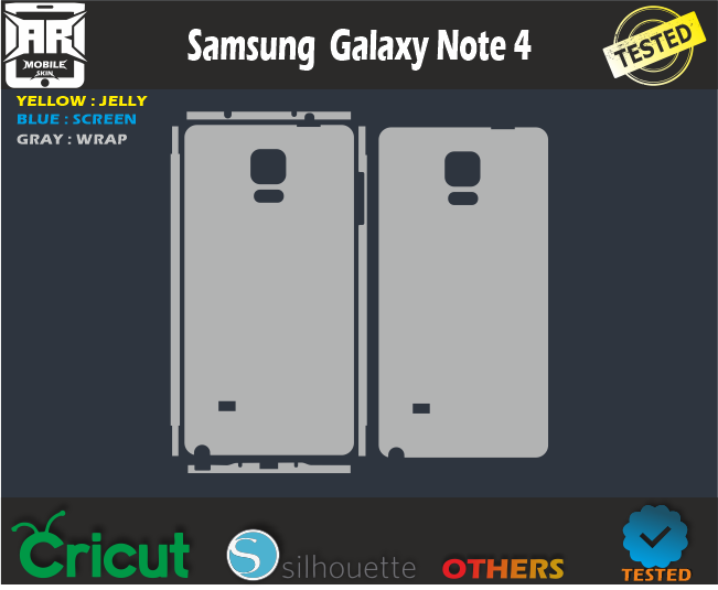 Samsung Galaxy Note 4 Skin Template Vector