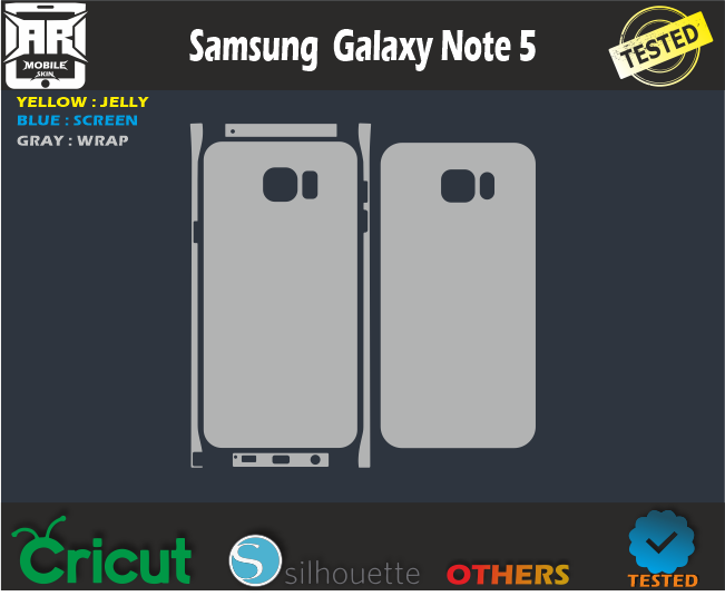 Samsung Galaxy Note 5 Skin Template Vector