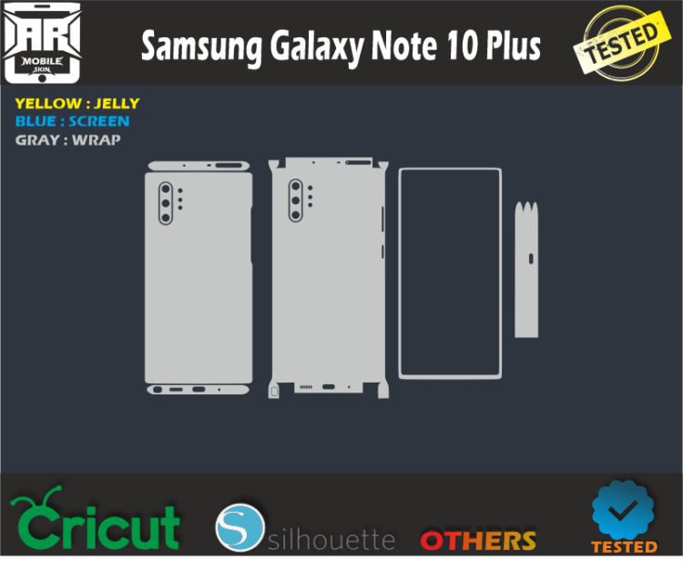 Samsung Note 10 Plus Skin Template Vector