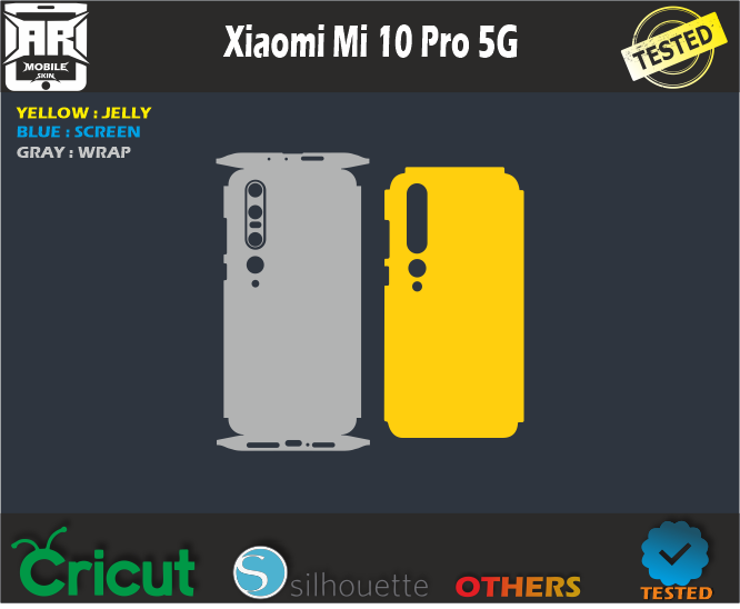Xiaomi Mi 10 Pro 5G Skin Template Vector ARMOBILESKIN