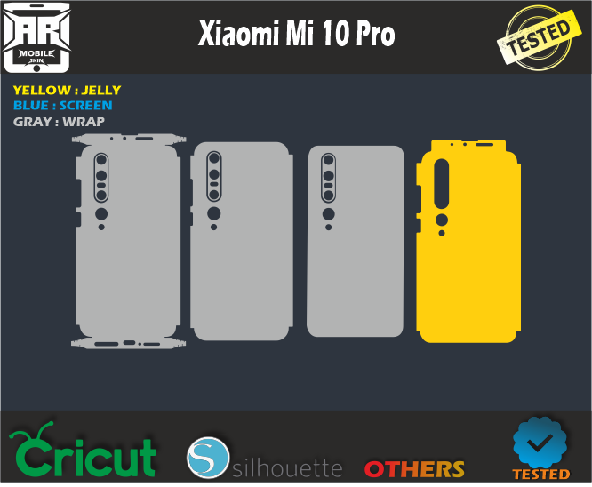 Xiaomi Mi 10 Pro Skin Template Vector