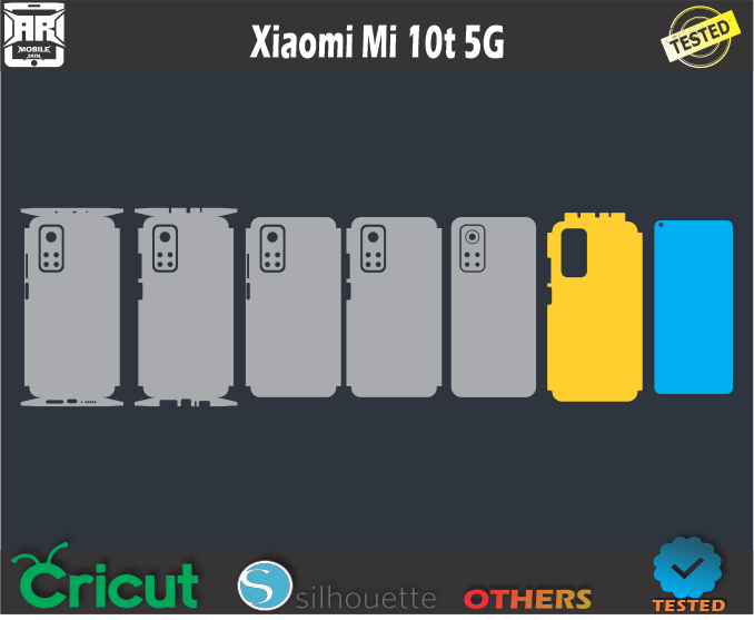 Xiaomi Mi 10T 5G Skin Template Vector