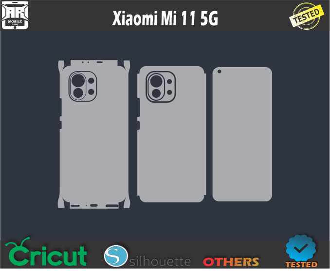 Xiaomi Mi 11 5G Skin Template Vector