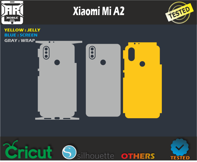 Xiaomi Mi A2 Skin Template Vector