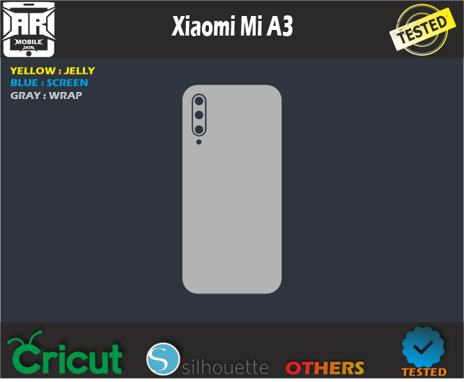 Xiaomi Mi A3 Skin Template Vector