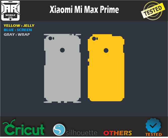 Xiaomi Mi Max Prime Skin Template Vector
