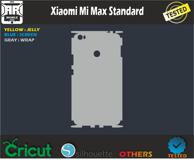 Xiaomi Mi Max Standard Skin Template Vector