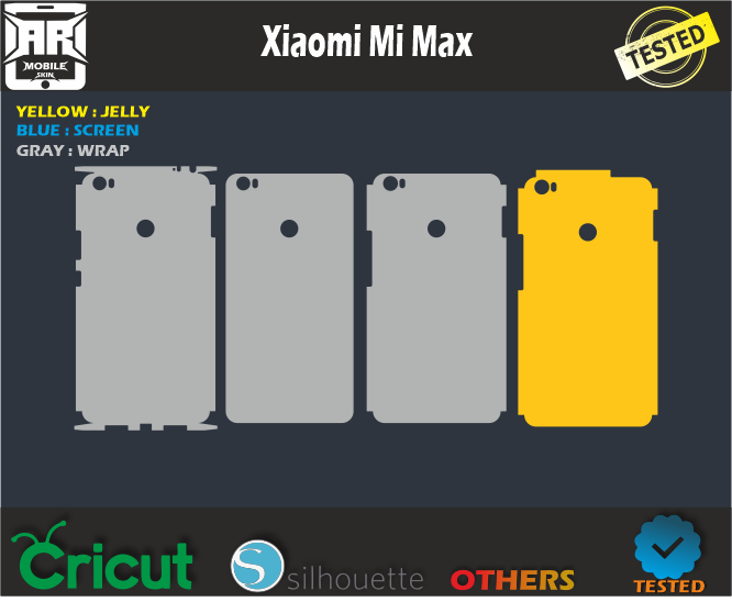 Xiaomi Mi Max Skin Template Vector