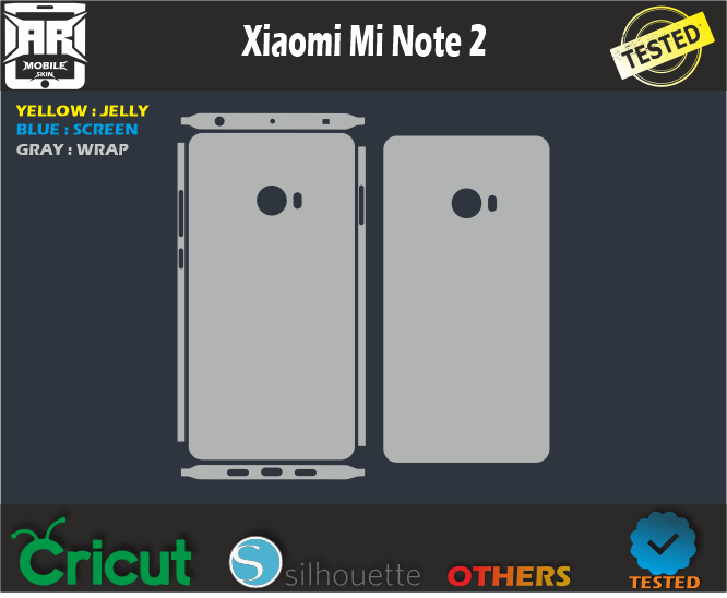 Xiaomi Mi Note 2 Skin Template Vector