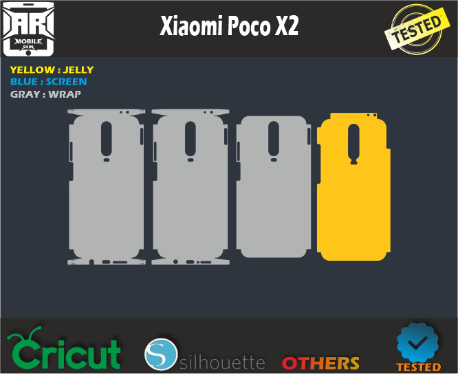 Xiaomi Poco X2 Skin Template Vector