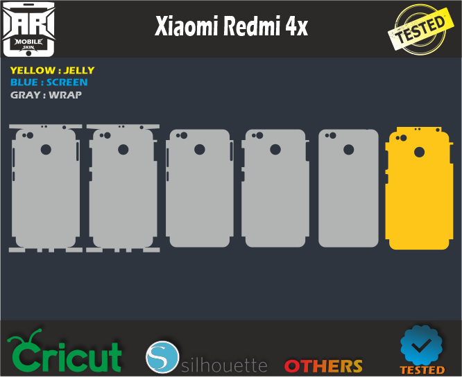 Xiaomi Redmi 4x Skin Template Vector