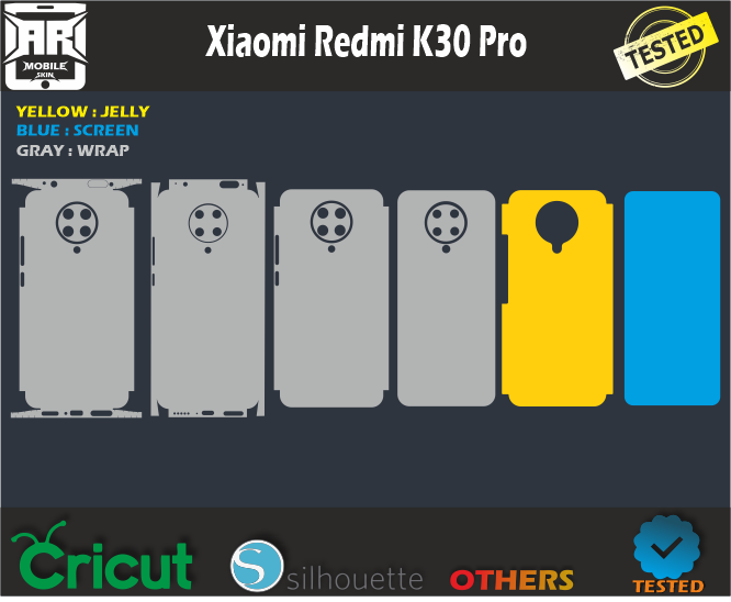 Xiaomi Redmi K30 Pro Skin Template Vector