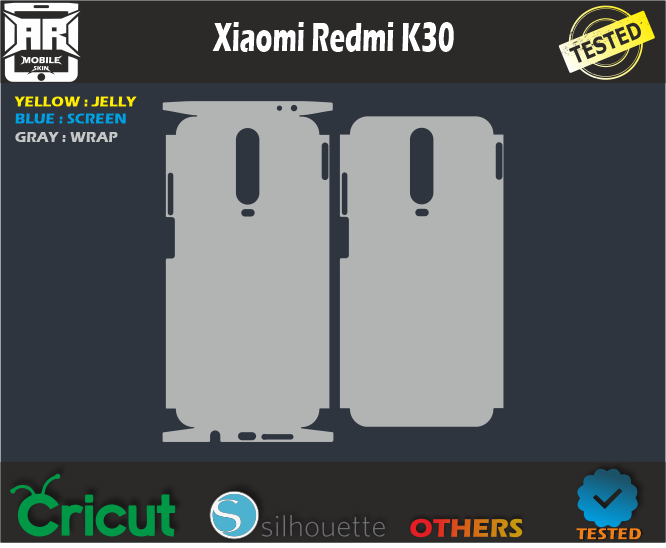 Xiaomi Redmi K30 Skin Template Vector