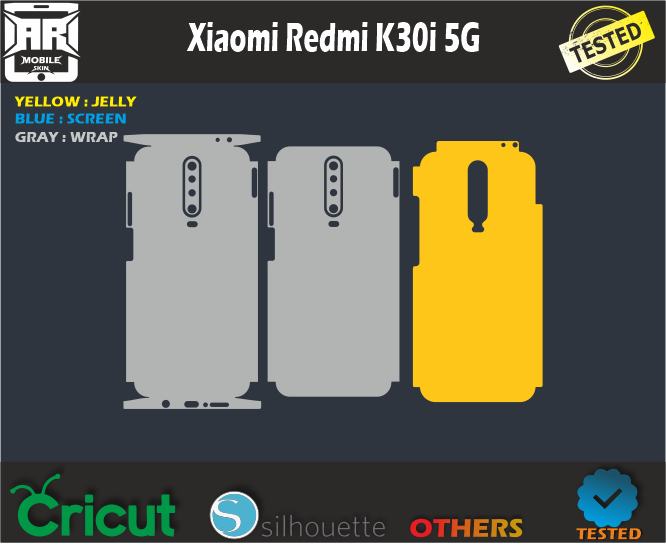 Xiaomi Redmi K30i 5G Skin  Template Vector