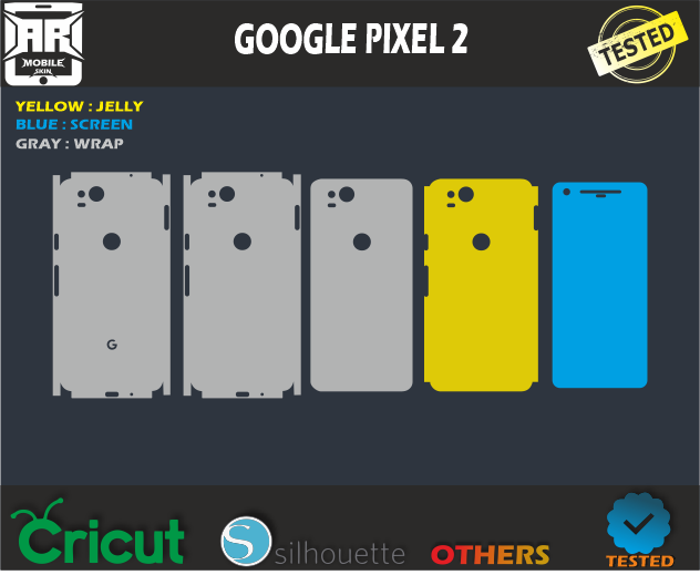 Google Pixel 2 Skin Template Vector