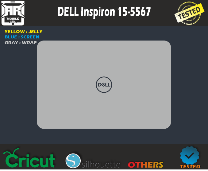 Laptop DELL Inspiron 15-5567 Skin Template Vector