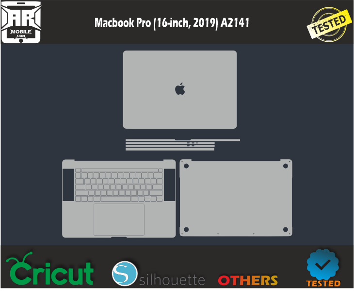 MacBook Pro (16-inch, 2019) A2141 Skin Template Vector