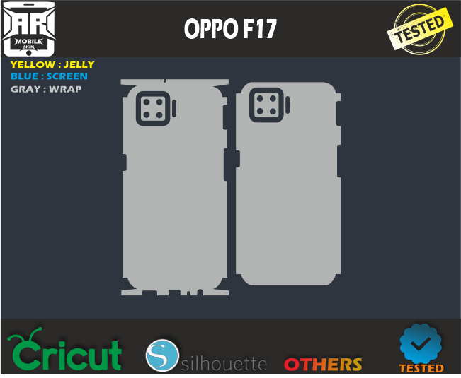 OPPO F17 Skin Template Vector