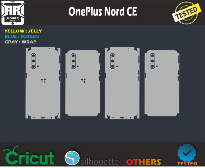 OnePlus Nord CE Skin Template Vector