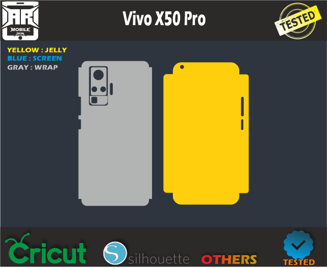 Vivo X50 Pro Skin Template Vector