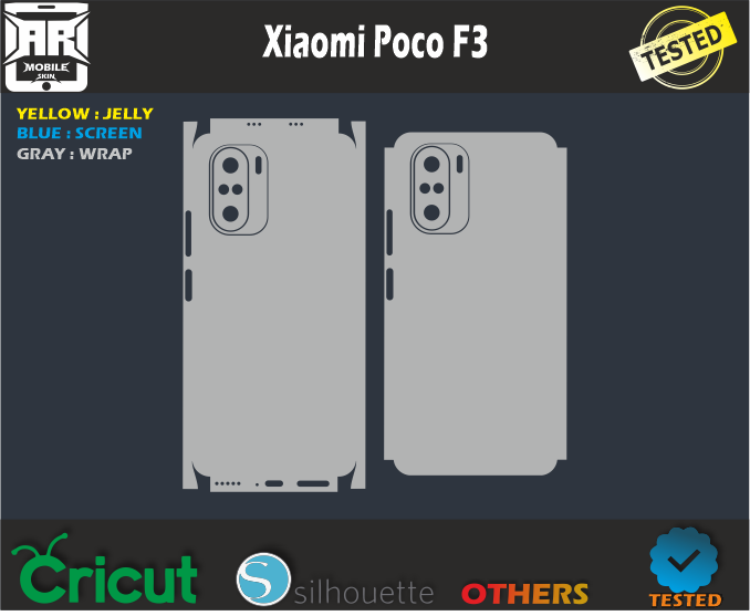 Xiaomi Poco F3 Skin Template Vector
