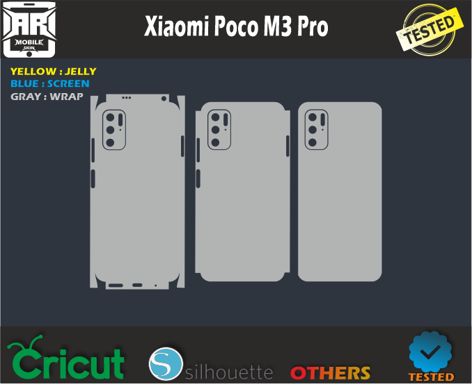 Xiaomi Poco M3 Pro Skin Template Vector