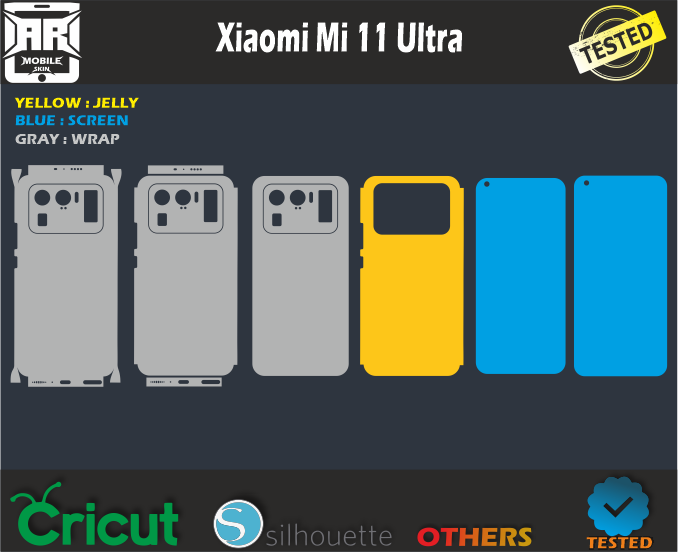 Xiaomi Mi 11 Ultra Skin Template Vector
