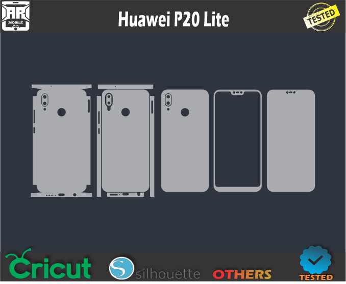 Huawei P20 Lite Skin Template Vector