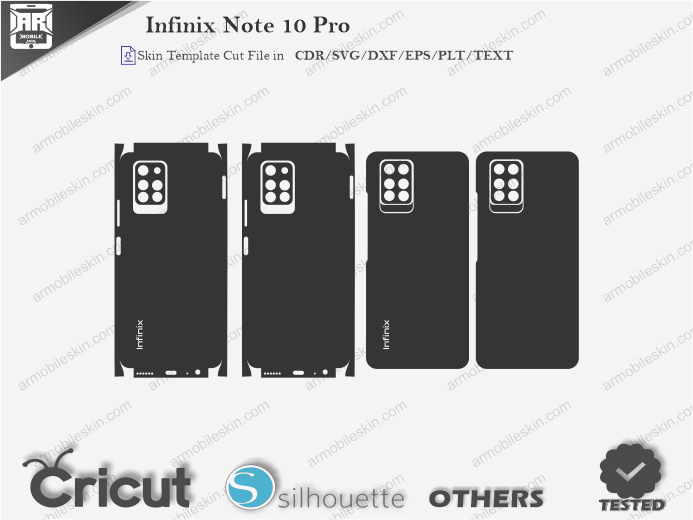 Infinix Note 10 Pro Skin Template Vector