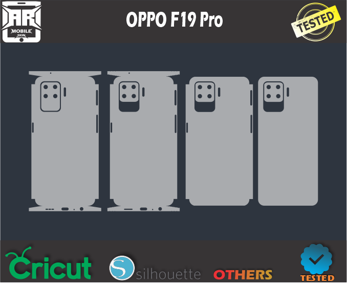 OPPO F19 Pro Skin Template Vector