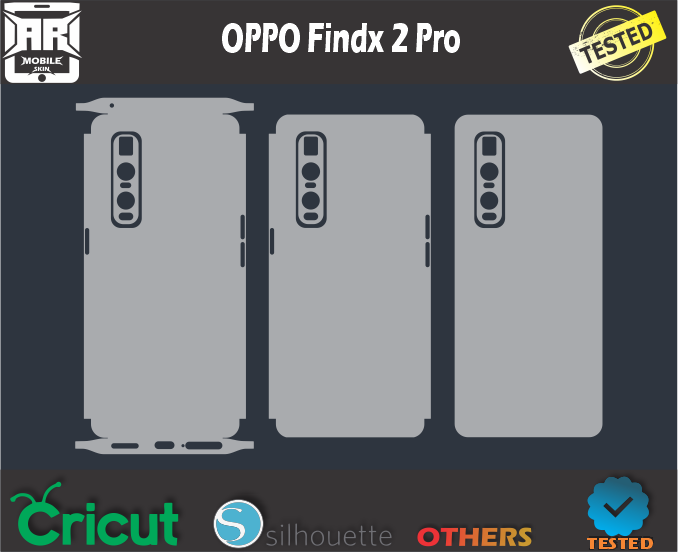 OPPO Find x 2 Pro Skin Template Vector