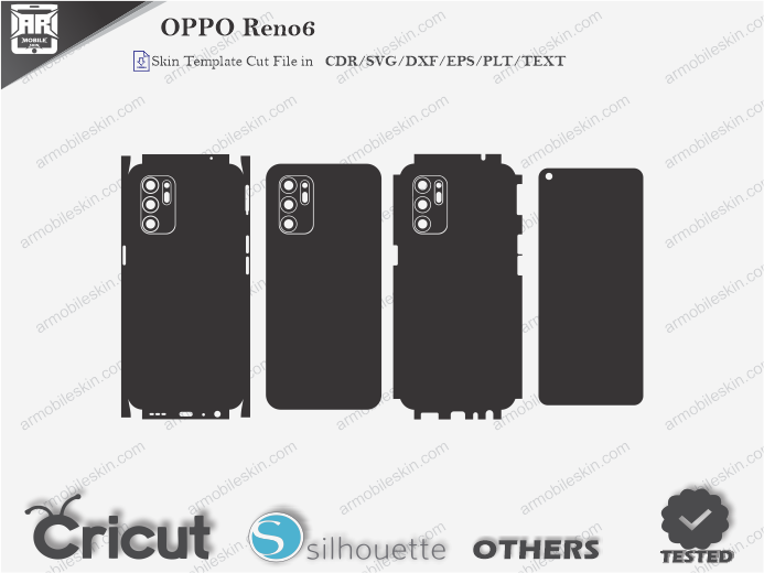 OPPO Reno6 Skin Template Vector