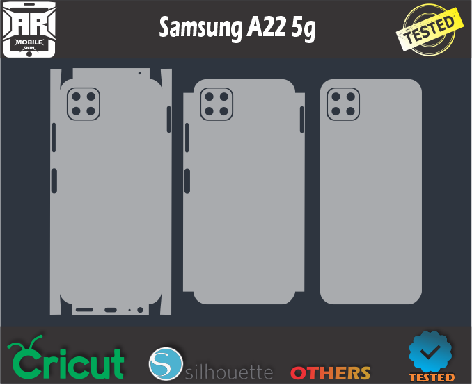 Samsung A22 5g Skin Template Vector