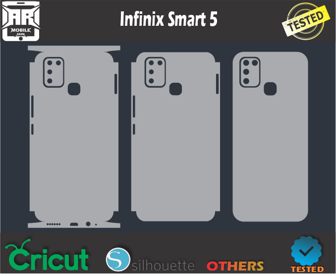 Infinix Smart 5 Skin Template Vector