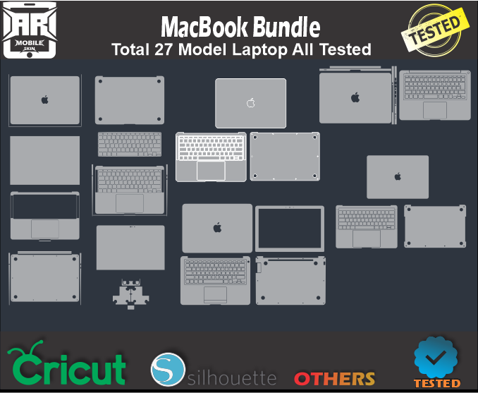 MacBook Bundle Skin Template Vector