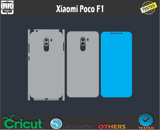 Xiaomi Poco F1 Skin Template Vector