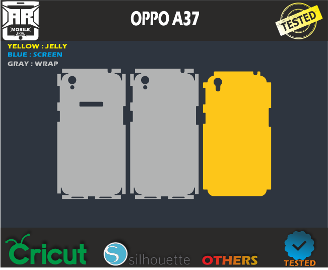 OPPO A37 Skin Template Vector