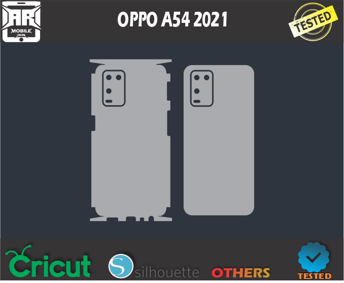 OPPO A54 Skin Template Vector