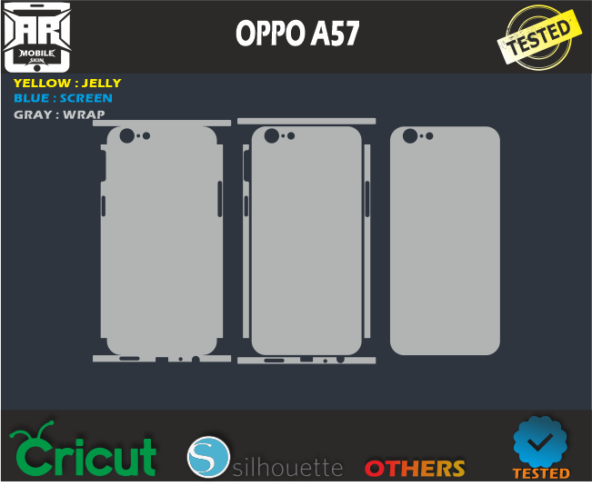 OPPO A57 Skin Template Vector