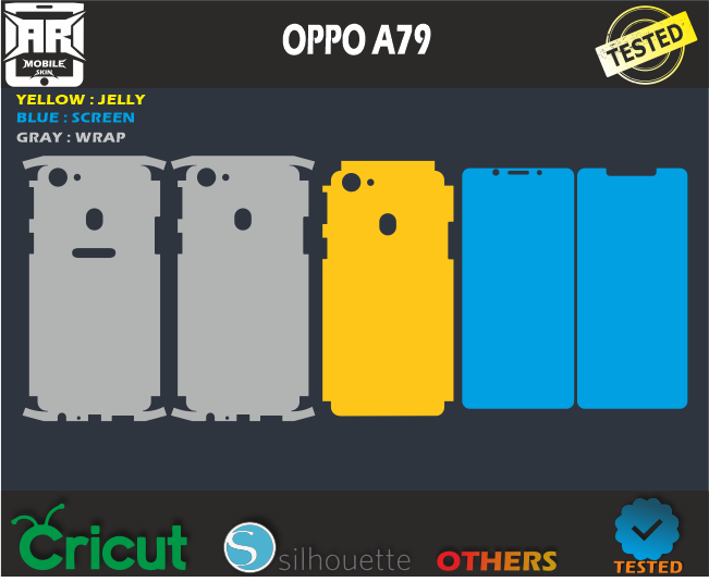 OPPO A79 Skin Template Vector