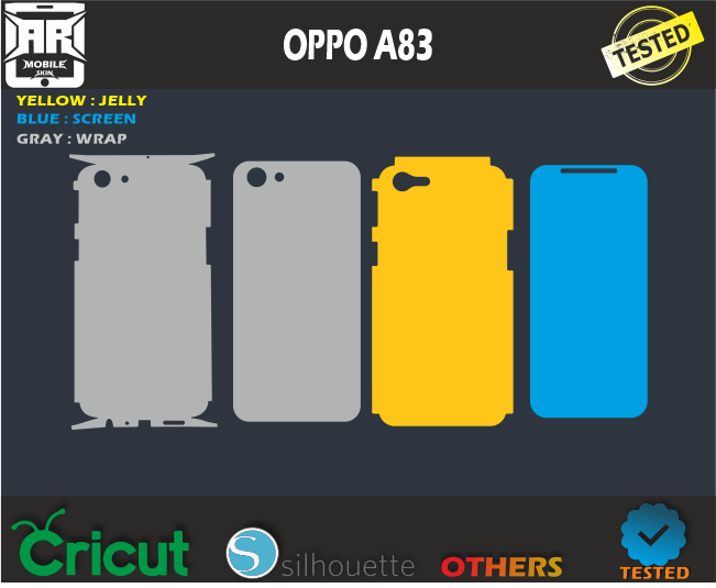 OPPO A83 Skin Template Vector