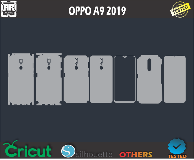 OPPO A9 2019 Skin Template Vector