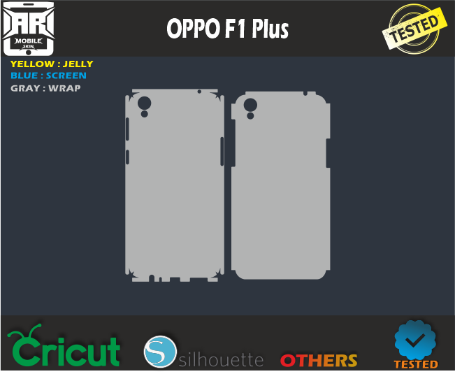 OPPO F1 plus Skin Template Vector