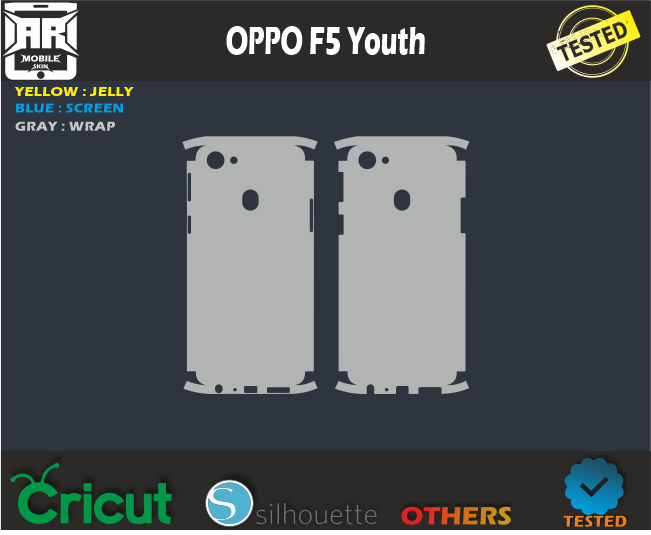 OPPO F5 youth Skin Template Vector