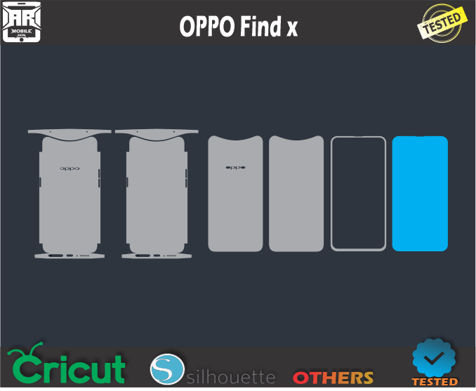 OPPO Find x Skin Template Vector