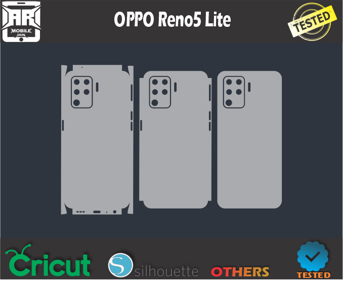 OPPO Reno5 Lite Skin Template Vector